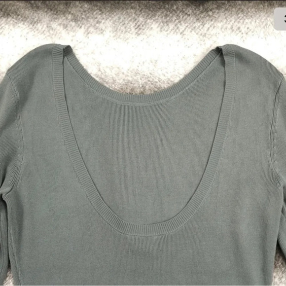 OPEN EDIT Long Sleeve Low Back Sweater Minidress NWOT - Picture 6 of 7